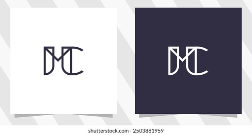 Vector de diseño de logotipo de CM de la letra