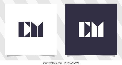 Buchstabe mc cm Logo Design Vektor