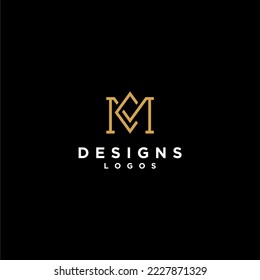letter mc or cm luxury abstract initial logo design inspiration