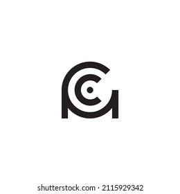 letter MC CM M C C point symbol simple logo vector