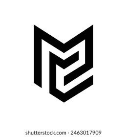 Letter Mc or Cm modern new unique shape typography monogram logo