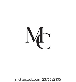 Letter MC, CM simple Logo icon monogram design, Creative MC Letter Business Logo Design, luxury letter MC logo designs element, t-shirt design.