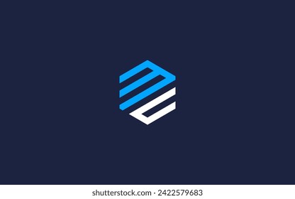 Buchstabe mc mit Hexagon-Logo-Design Vektordesign-Vorlage Inspiration