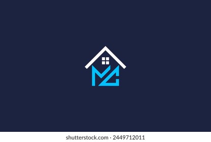 Letter MC mit Hauslogo Icon Design Vektorgrafik Design Vorlage Inspiration