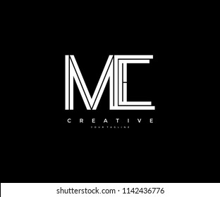 Letter MC Initial LInked Modern Monogram Line Corporate Logo
