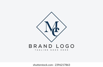 diseño de la plantilla vectorial del logotipo MC de la letra para la marca.