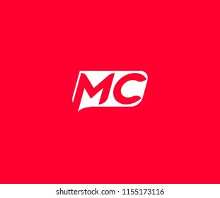Letter MC Modern Corporate Label Shape Logotype