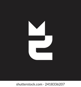 letra mc vector de logotipo geométrico simple 