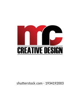 Letter MC simple logo design vector