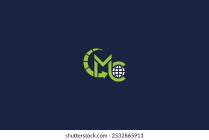 Letra mc con el icono del logotipo del mundo de diseño de Vector de diseño de Plantilla de inspiración