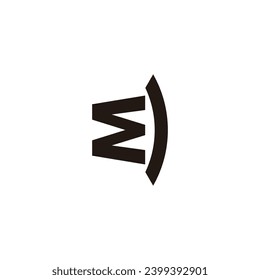 letra md abstract simple vector de logotipo geométrico simple 