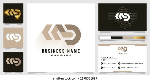 Letter MD or CRD monogram logo with business card design