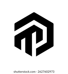 Letra MD ou DM logotipo do monograma criativo