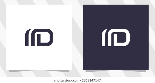 letter md dm logo design