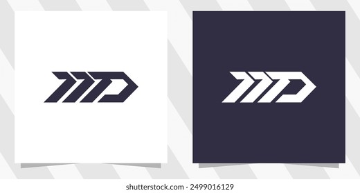 letter md dm logo design vector