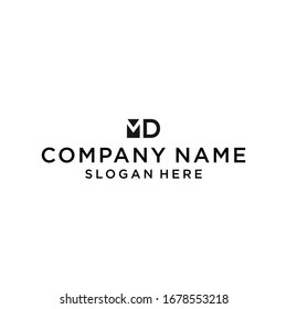 Vector de icono del logotipo MD