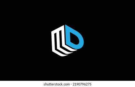  letter MD logo design vector template 