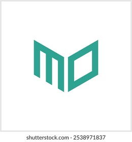 Logotipo de la letra MD, polígono del monograma