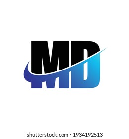 Letra MD diseño de logotipo simple vectorial