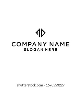 Vector de icono del logotipo MD