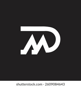 Letter MD vector logo design.