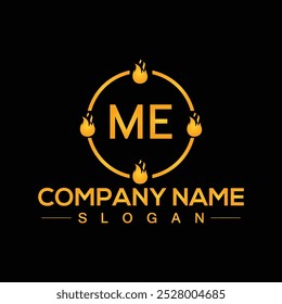 Letter ME Creative Logo Design Template with Modern Letter Design