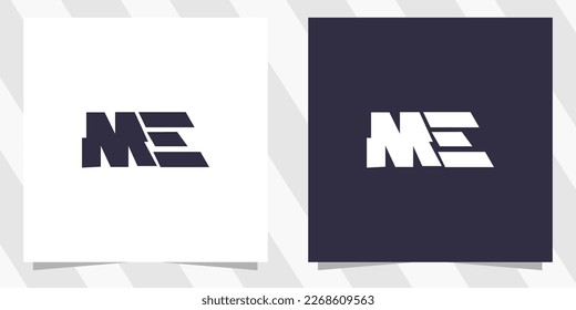 letter me em logo design