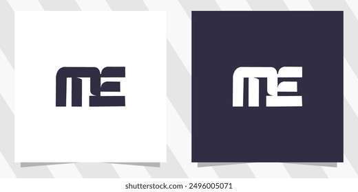 letter me em logo design vector