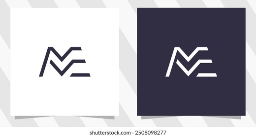 letter me em logo design vector