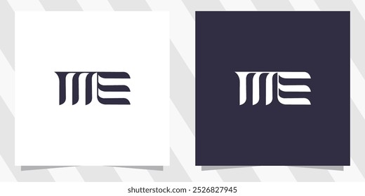 Letter me em logo design vector