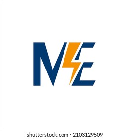 Letter ME, EM logo. Electrical Logo. service logo.