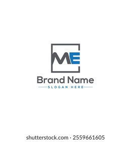 Letter ME logo design. Typographic icon with letter M and letter E.with vector logo
