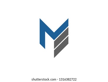 Letter ME logo design vector