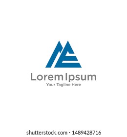 letter ME logo design vector icon template