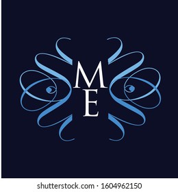 letter me logo design vector inspiration