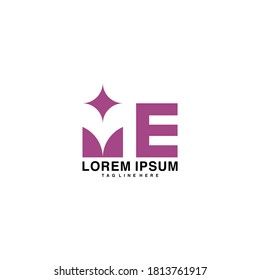 letter ME Logo Design Vector Illustration
