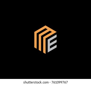 

Letter ME logo template. hexagon logo