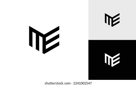 Letter ME monogram logo design vector