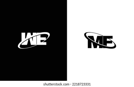 letter ME WE Logo Design Vector Illustration