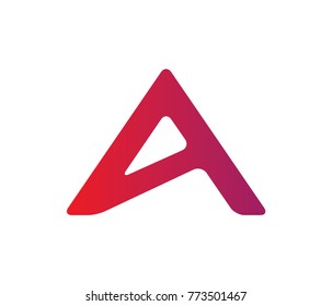 letter a media entertainment vector logo design