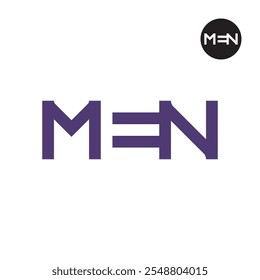 Letra MEN Logo Espaço Negativo