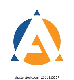 Letter a merged with circle