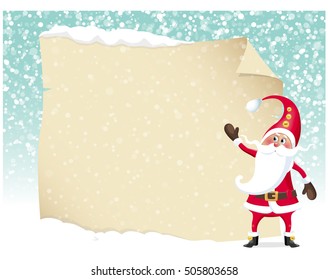 Letter merry christmas illustration of santa claus