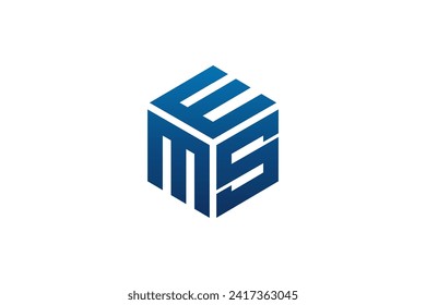 letter mes logo design vector