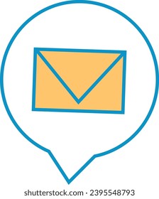 Letter message envelope icon in the cloud
