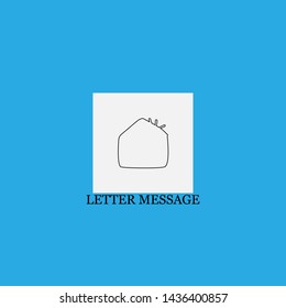letter message icon sign signifier vector