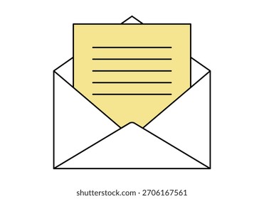 Ícone de mensagem de carta, ilustração vetorial.