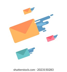 letter, message, mail icon. incoming message symbol. isolated on a white background. suitable for business themes, work, writing, etc. flat vector style