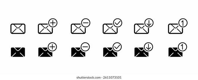 letter or message symbol icon in vector