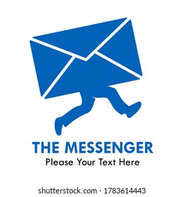 Letter messenger logo template illustration. suitable for message marketing, website, app, service etc